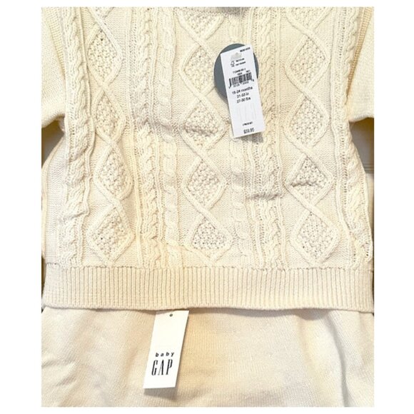 Baby GAP Girls Cable-Knit Sweater and Skirt Set 100% Cotton NWT Brand New - Picture 7 of 7